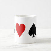 Spielkarten Karten Kartenspielen Diamant Club Hörs Kaffeetasse (Mittel)