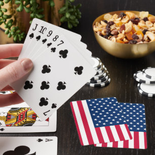 Spielkarten mit amerikanischer Flagge