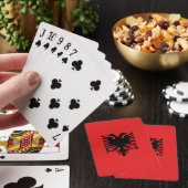 Spielkarten mit der Flagge Albaniens (In Situ)