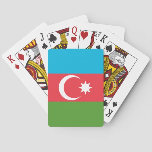 Spielkarten mit der Flagge Aserbaidschans (Rückseite)