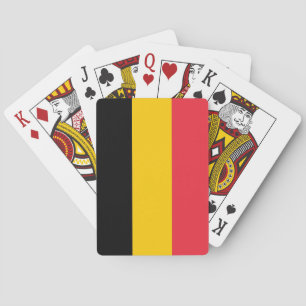 Spielkarten mit der Flagge Belgiens