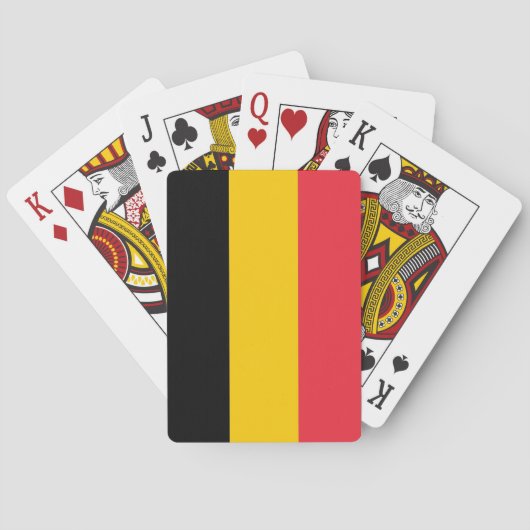Spielkarten mit der Flagge Belgiens (Rückseite)