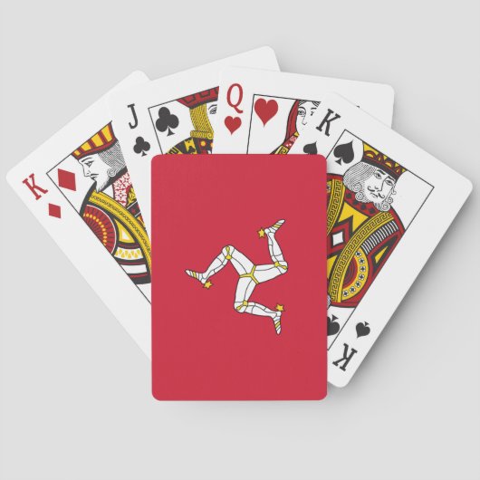Spielkarten mit der Flagge der Isle of Man (Rückseite)