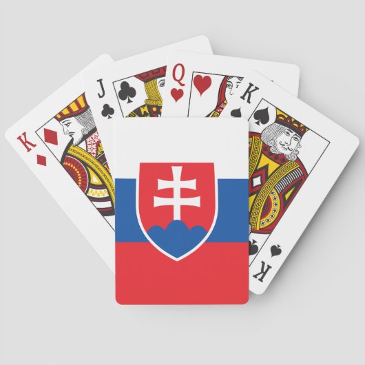 Spielkarten mit der Flagge der Slowakei (Rückseite)