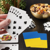 Spielkarten mit der Flagge der Ukraine (In Situ)
