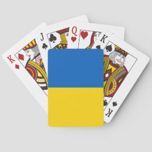Spielkarten mit der Flagge der Ukraine