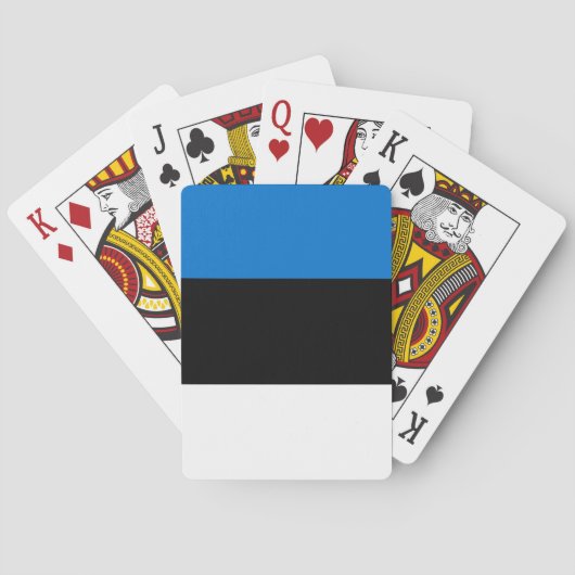 Spielkarten mit der Flagge Estlands (Rückseite)
