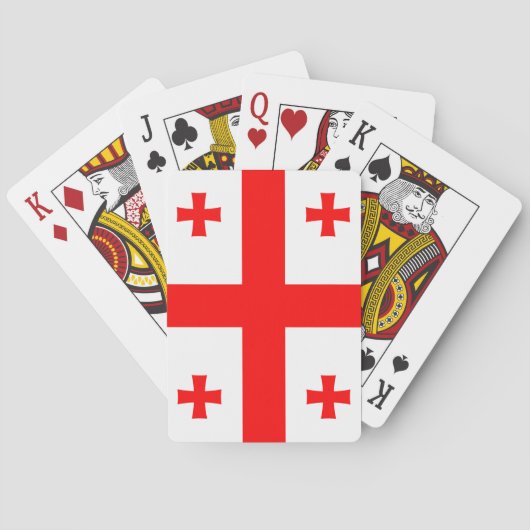 Spielkarten mit der Flagge Georgiens (Rückseite)