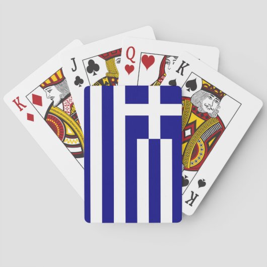 Spielkarten mit der Flagge Griechenlands (Rückseite)