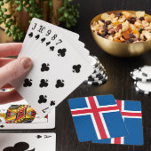 Spielkarten mit der Flagge Islands (In Situ)