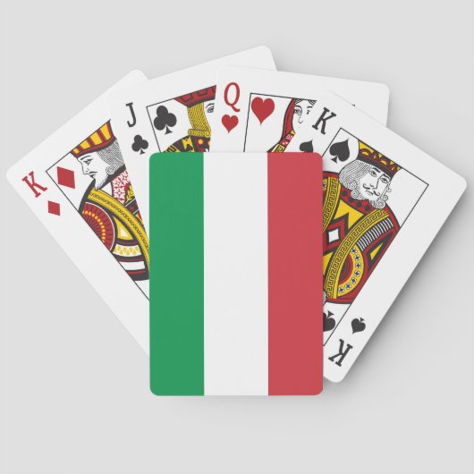 Spielkarten mit der Flagge Italiens (Rückseite)
