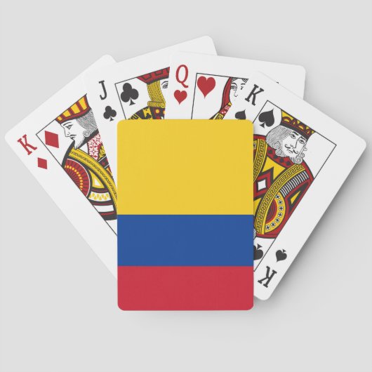 Spielkarten mit der Flagge Kolumbiens (Rückseite)