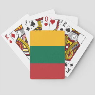 Spielkarten mit der Flagge Litauens