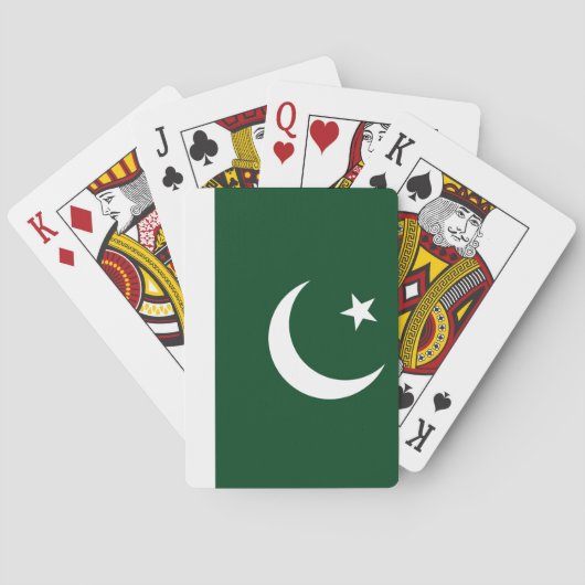 Spielkarten mit der Flagge Pakistans (Rückseite)