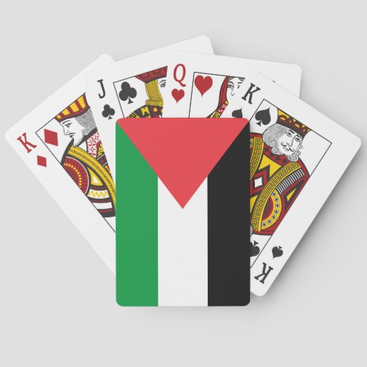 Spielkarten mit der Flagge Palästinas (Rückseite)