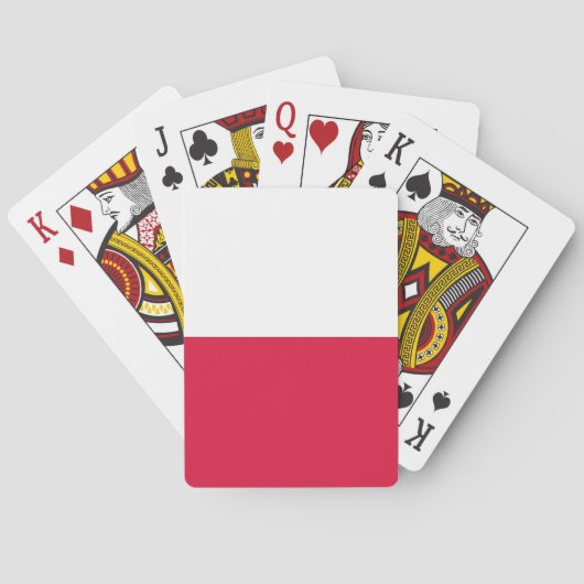 Spielkarten mit der Flagge Polens (Rückseite)