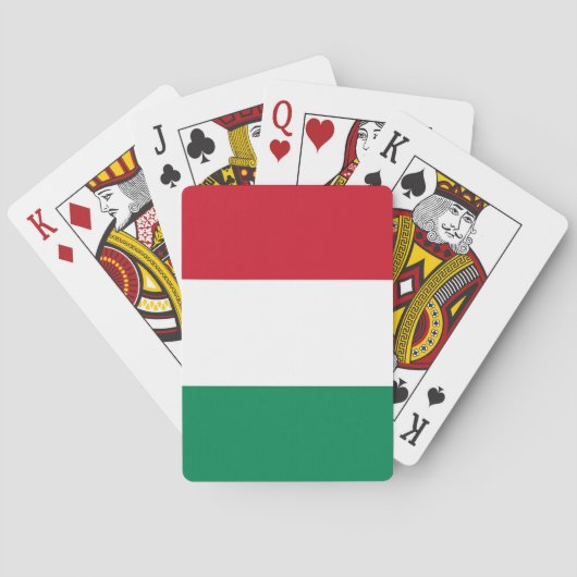 Spielkarten mit der Flagge Ungarns (Rückseite)