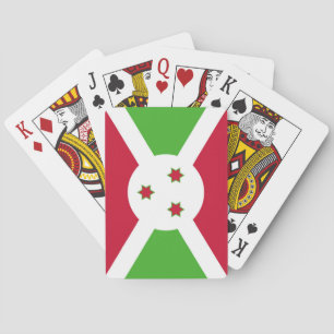 Spielkarten mit der Flagge von Burundi