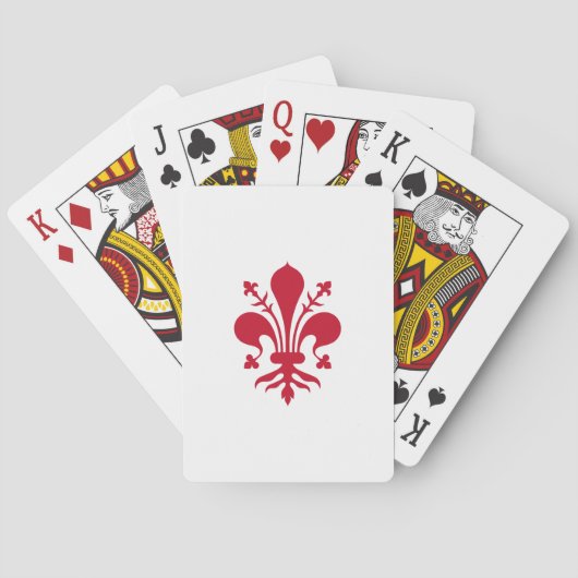 Spielkarten mit der Flagge von Florenz (Rückseite)