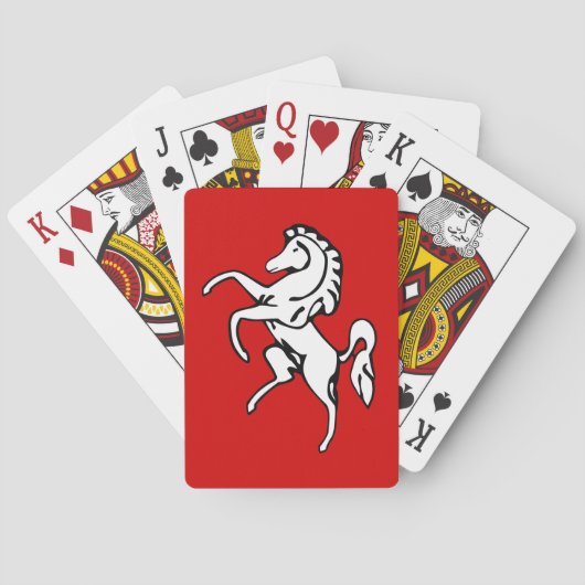 Spielkarten mit der Flagge von Kent County (Rückseite)