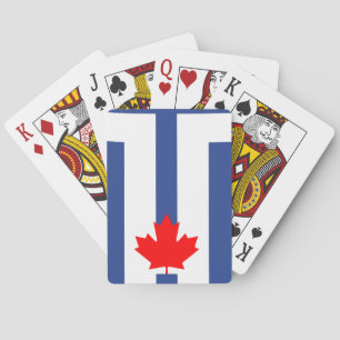 Spielkarten mit der Flagge von Toronto, Kanada