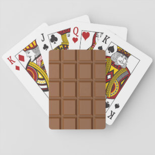 Spielkarten mit Schokolade-Bar