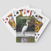 Spielkarten mit weißem Kran (Rückseite)