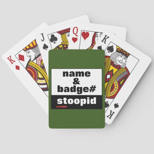 Spielkarten "NAME & BADGE#" (Rückseite)