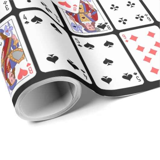 Spielkarten Poker Euchre Gift Wrap Geschenkpapier (Rolleneckpunkt)