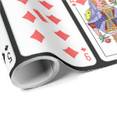 Spielkarten Poker Euchre Gift Wrap Geschenkpapier (Rolleneckpunkt)