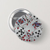 Spielkarten Poker Games Queen King Button (Vorne & Hinten)
