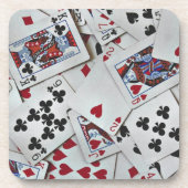 Spielkarten Poker Games Queen King Getränkeuntersetzer (Vorderseite)