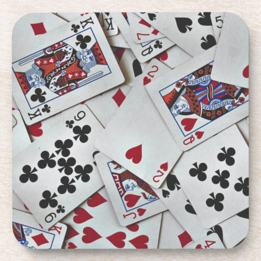 Spielkarten Poker Games Queen King Getränkeuntersetzer (Vorderseite)