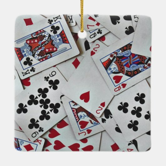 Spielkarten Poker Games Queen King Keramikornament (Rückseite)
