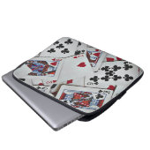 Spielkarten Poker Games Queen King Laptopschutzhülle (Vorne Knopf)