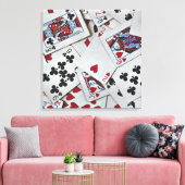 Spielkarten Poker Games Queen King Leinwanddruck (Insitu (Wohnzimmer))