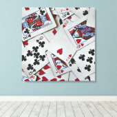Spielkarten Poker Games Queen King Leinwanddruck (Insitu (Holzboden))