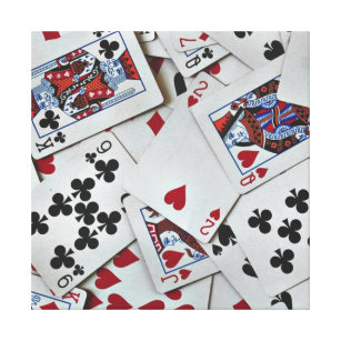 Spielkarten Poker Games Queen King Leinwanddruck