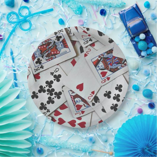 Spielkarten Poker Games Queen King Pappteller (Party)