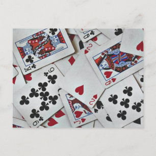 Spielkarten Poker Games Queen King Postkarte