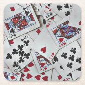Spielkarten Poker Games Queen King Rechteckiger Pappuntersetzer (Vorderseite)