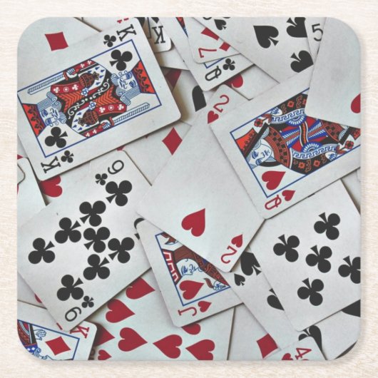 Spielkarten Poker Games Queen King Rechteckiger Pappuntersetzer (Vorderseite)