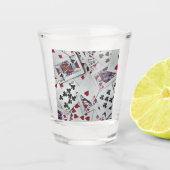 Spielkarten Poker Games Queen King Schnapsglas (Vorderseite)
