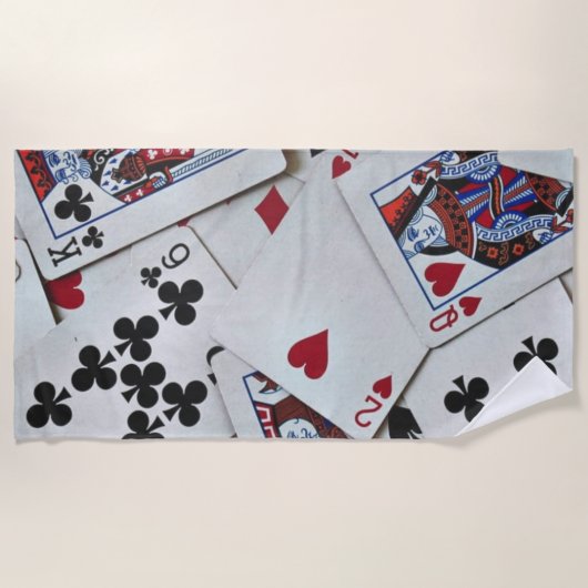 Spielkarten Poker Games Queen King Strandtuch (Vorderseite)
