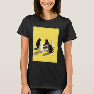 Spielkarten Pop Art Glücksspiel Katzen spielen Pok T-Shirt