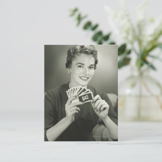 Spielkarten Postkarte (Stehend Vorderseite)