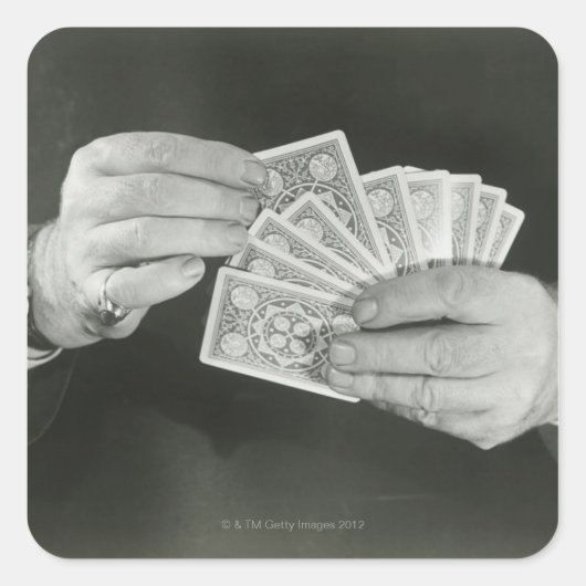 Spielkarten Quadratischer Aufkleber (Vorderseite)