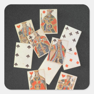 Spielkarten Quadratischer Aufkleber