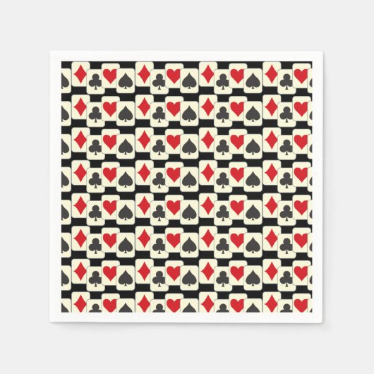 Spielkarten-Quartett Serviette (Vorderseite)