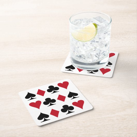 Spielkarten Rechteckiger Pappuntersetzer (Vor Ort)